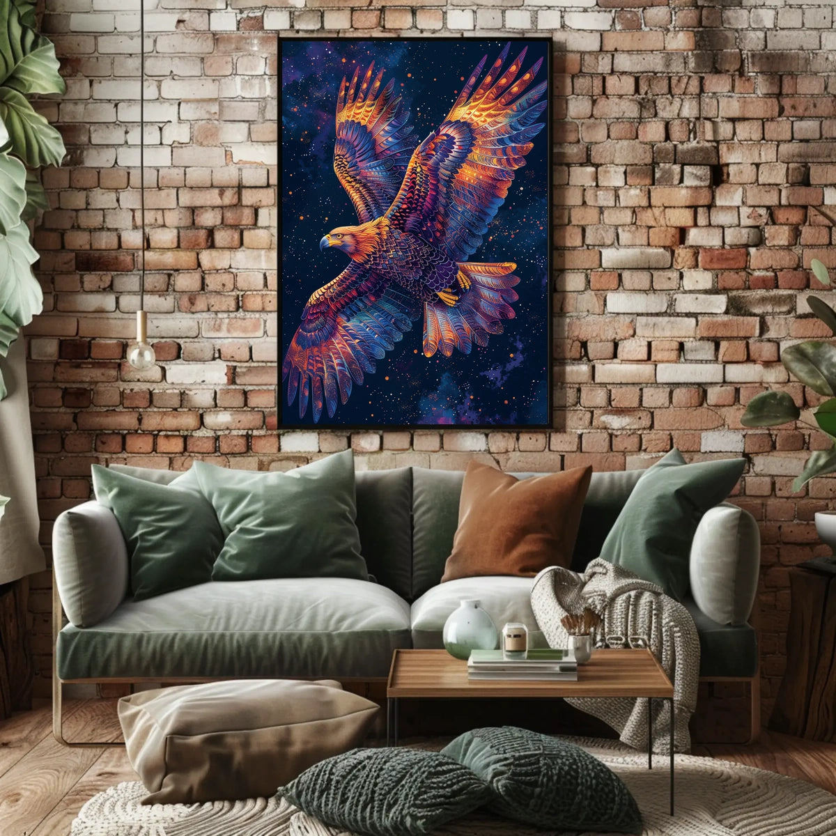 Majestic Cosmic Eagle Fantasy Art Poster