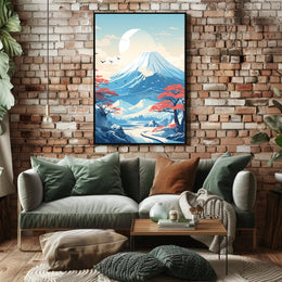 Tranquil Mountain Landscape Poster