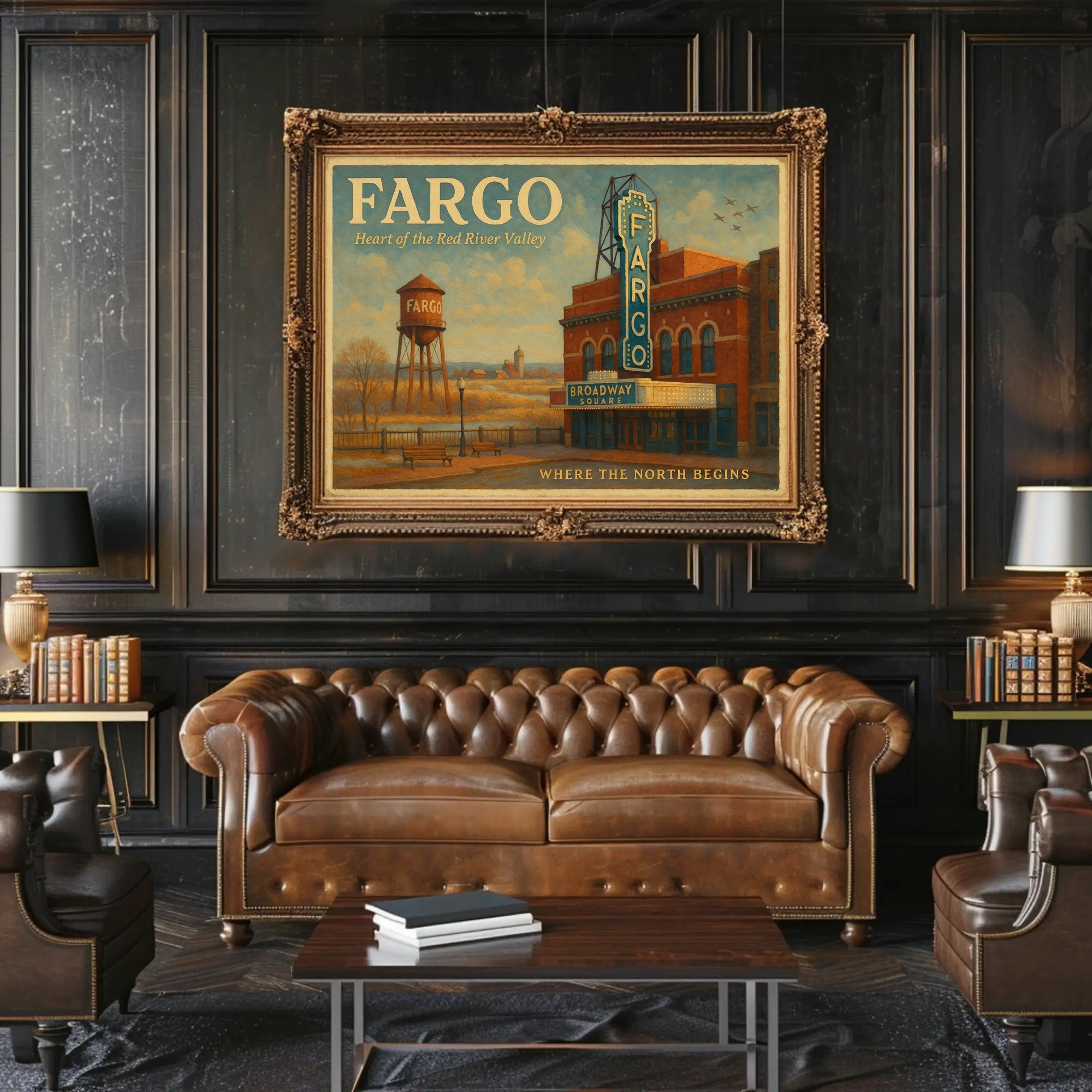 Fargo Travel Poster Where The North Begins
