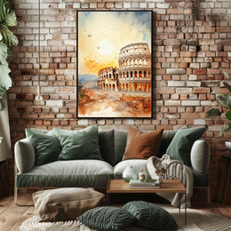 Colosseum Majesty: Ancient Rome Travel Poster