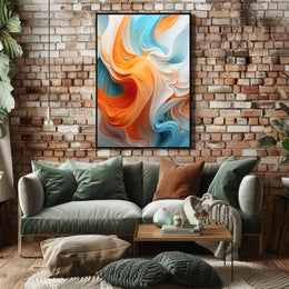 Fluid Energy: Vibrant Abstract, Artistic, or Pop Culture Poster