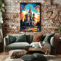 Saint Basil's Whimsical Abstract Poster
