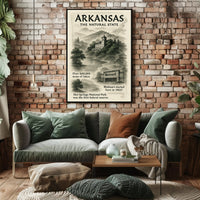 Arkansas The Natural State Vintage Travel Poster