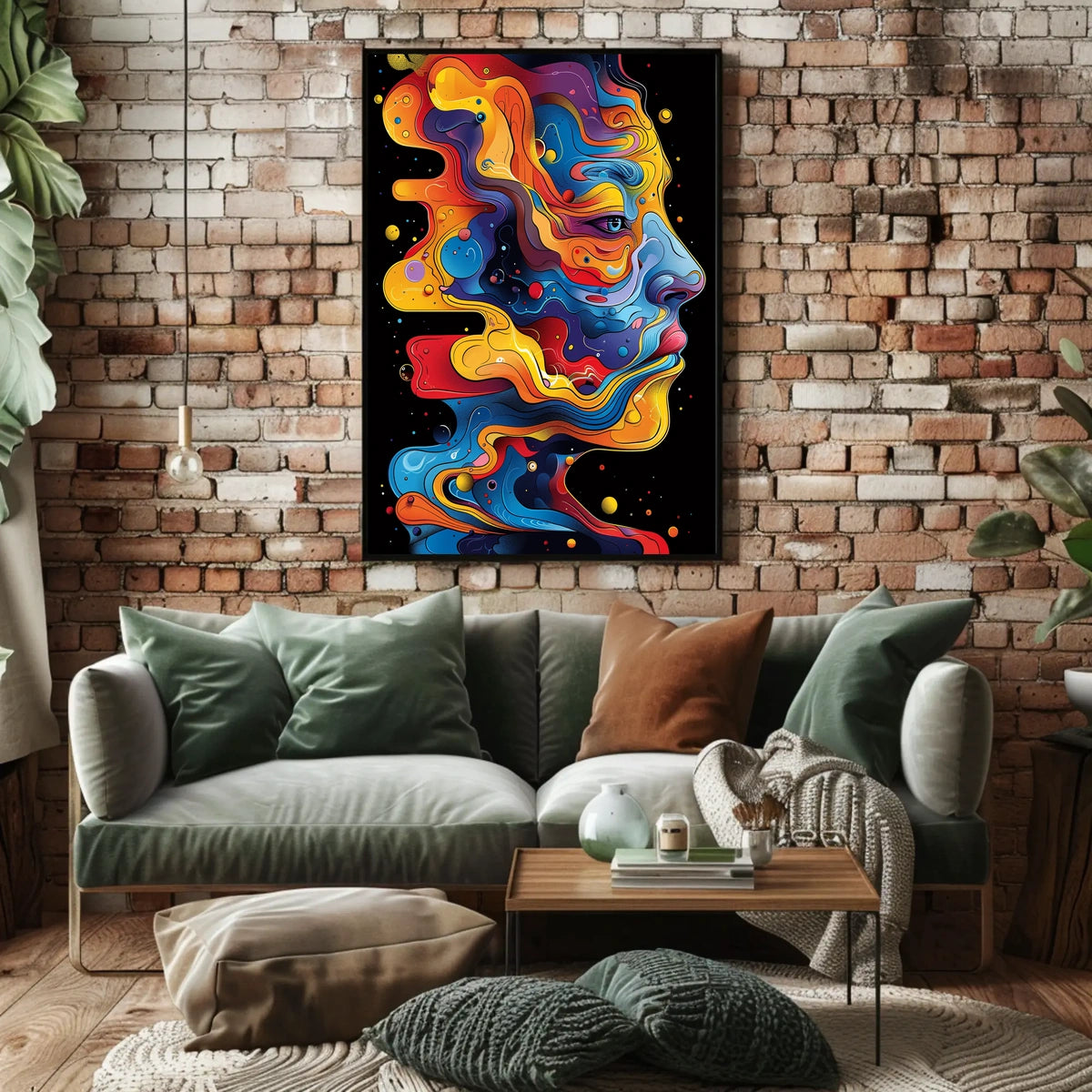 Colorful Abstract Portrait Abstract Poster