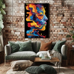 Colorful Abstract Portrait Abstract Poster