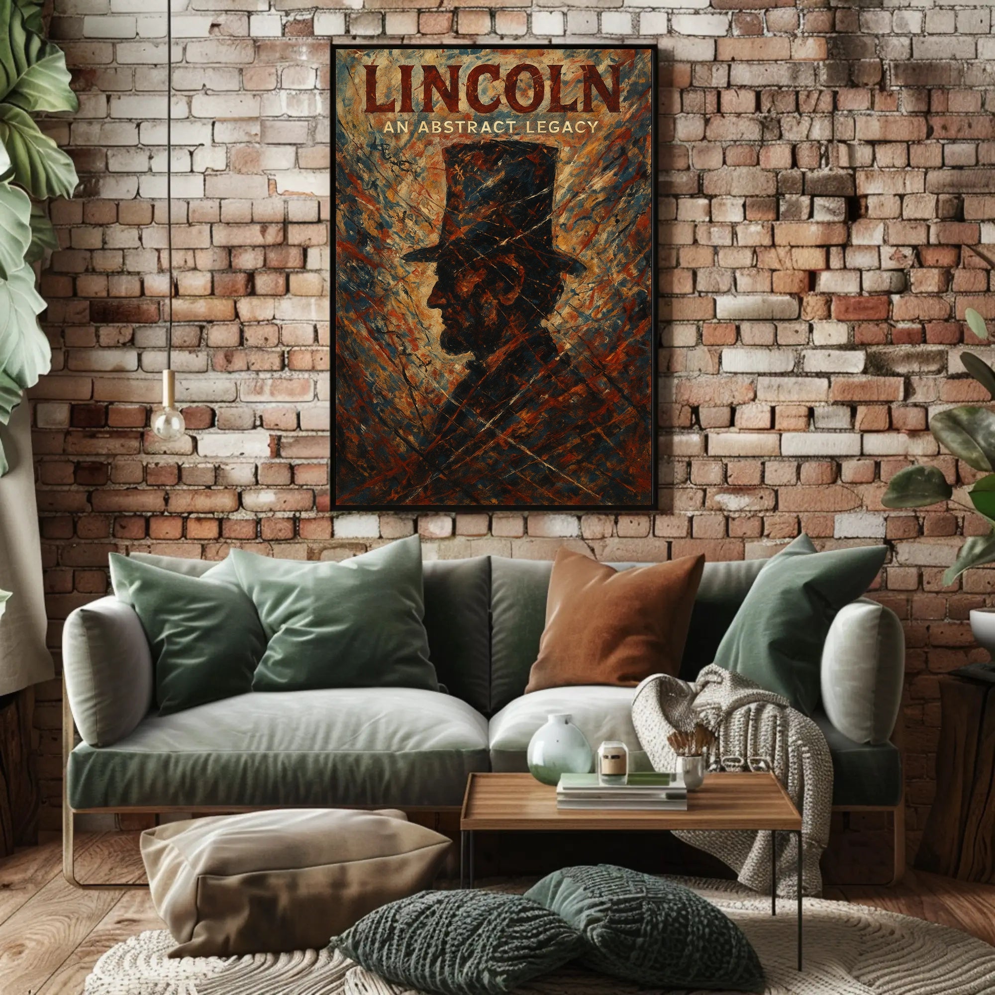Lincoln An Abstract Legacy Poster PosterGoat