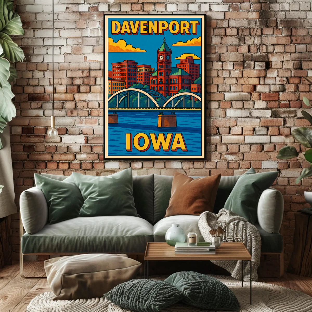 Davenport, Iowa A Vibrant Cityscape Poster
