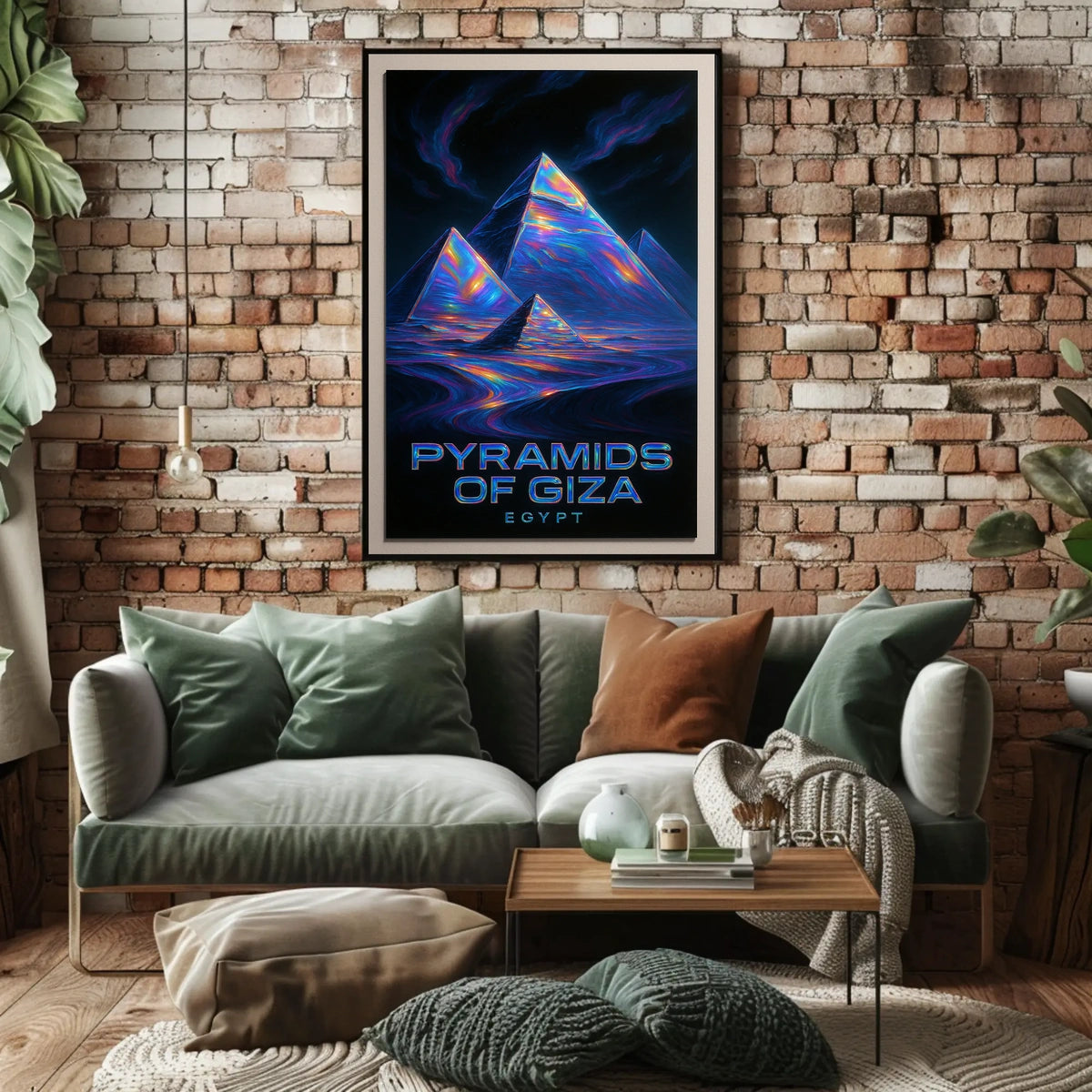 Mystical Pyramids Giza Futuristic SciFi Dreamers Poster