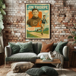 Jim Thorpe Olympian Athlete Poster