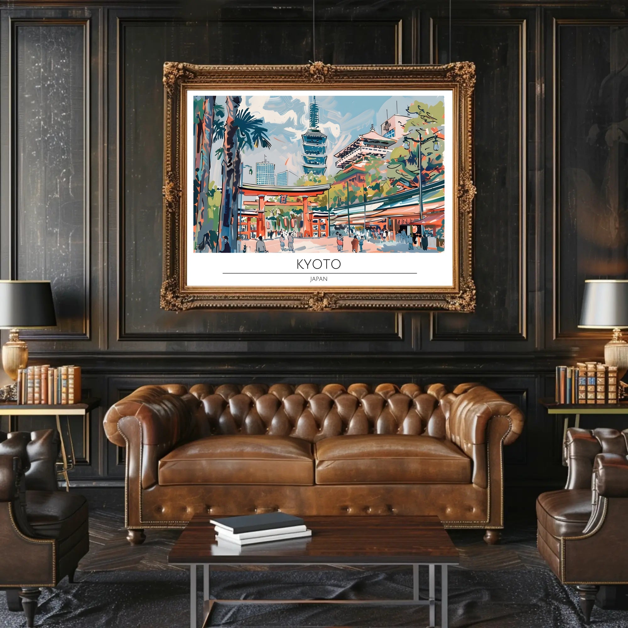 Vibrant Kyoto Scene Poster PosterGoat