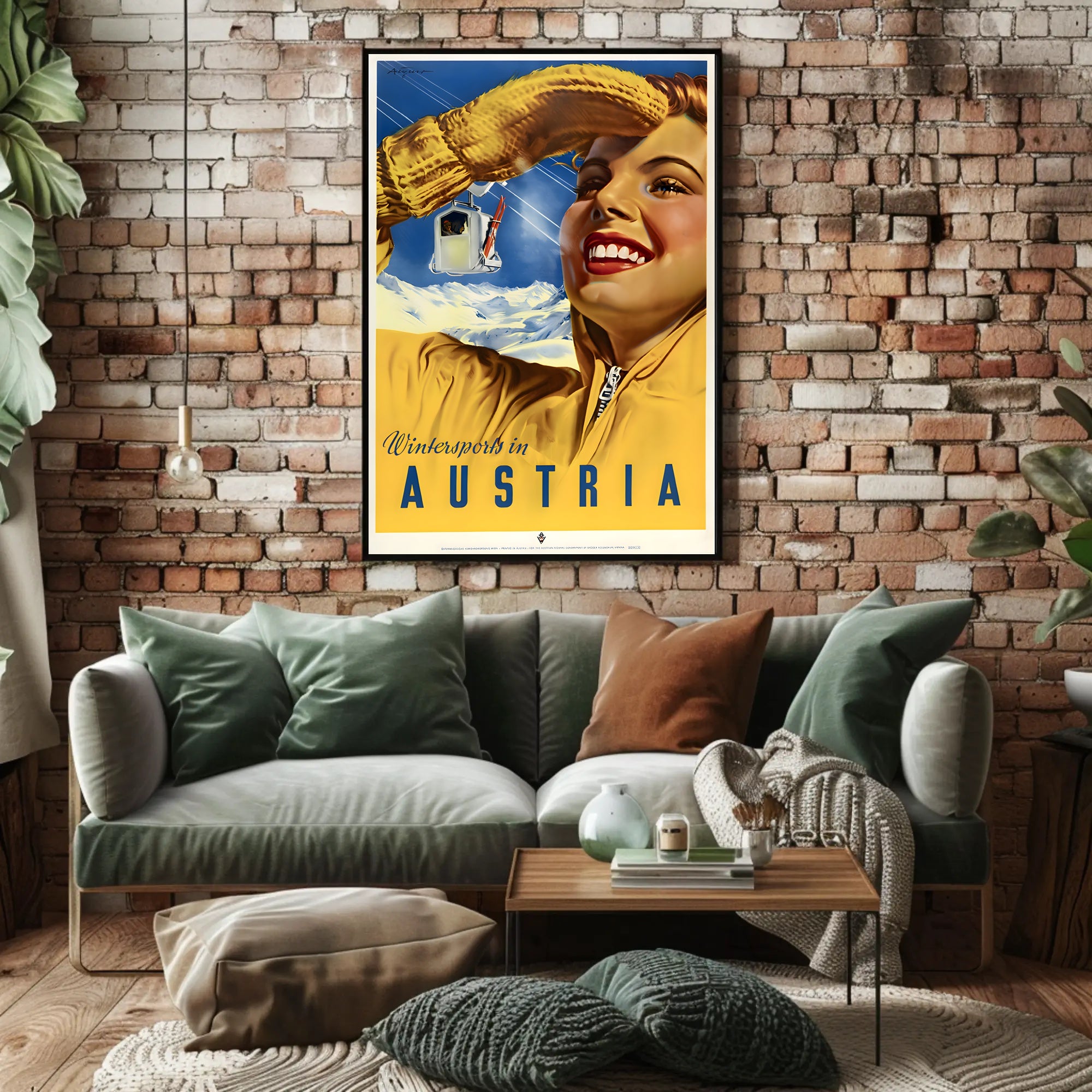 Austria Winter Sports Travel Poster PosterGoat