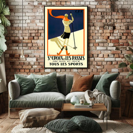 Winter Sports In Sainte-Croix Poster