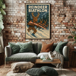 Reindeer Biathlon Poster