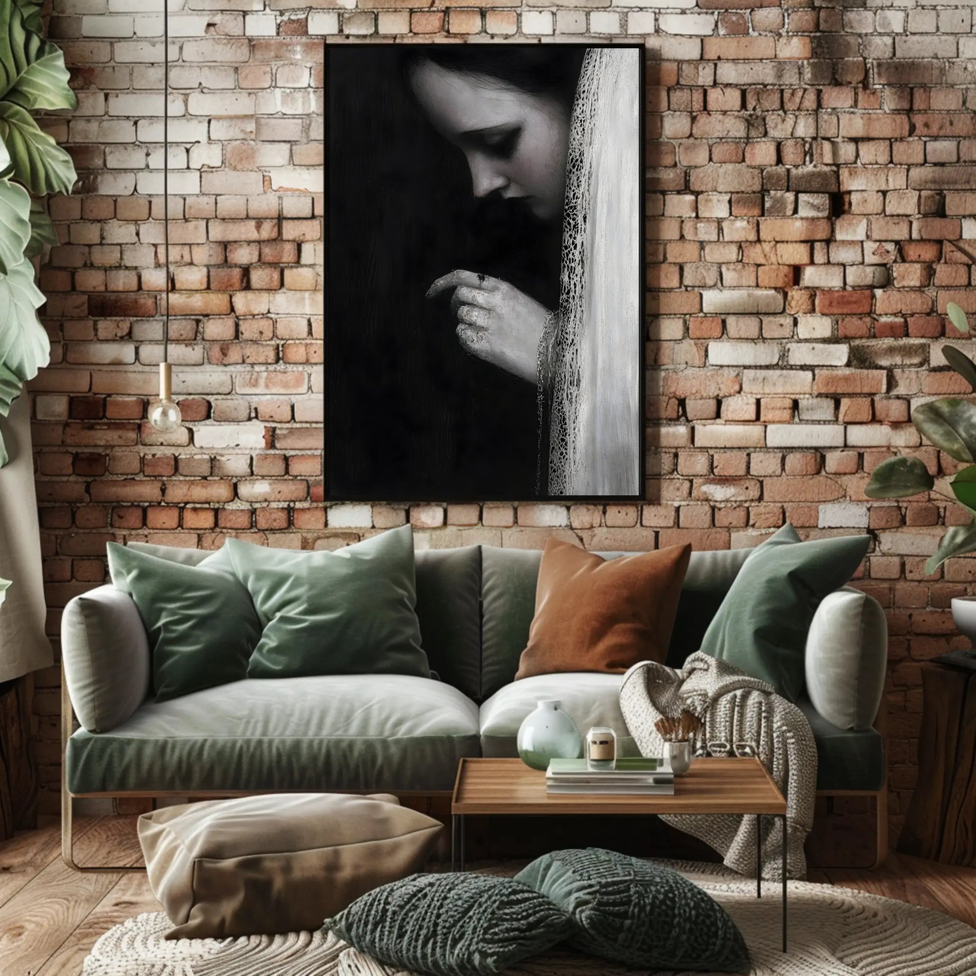Veiled Elegance: Gothic Romantic Artistic Portrait Poster PosterGoat