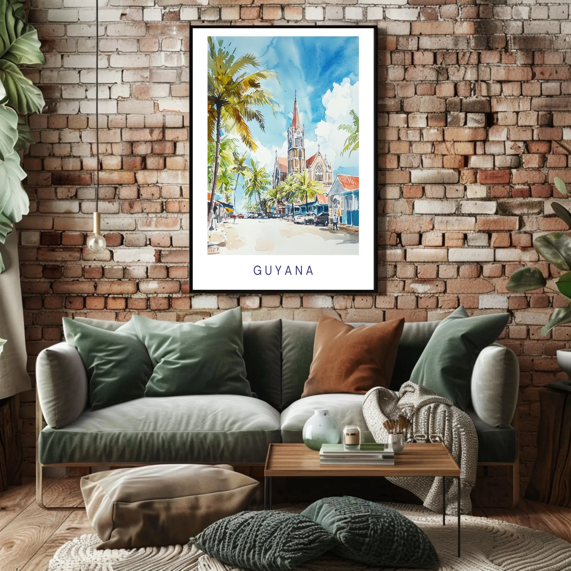 Vibrant Streets of Guyana Poster PosterGoat