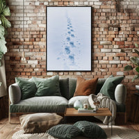 Winter Wilderness Footprints Landscape Poster - Abstract or Artistic Poster