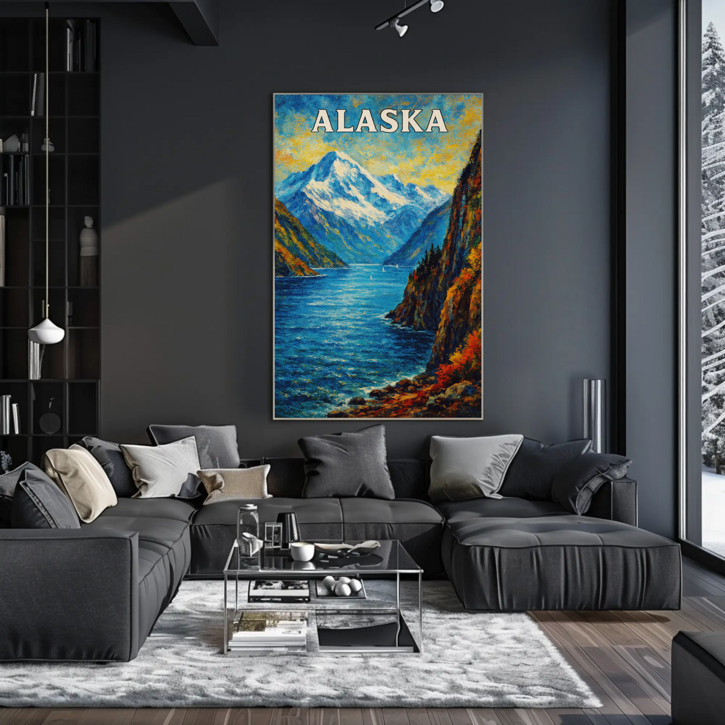 Alaska Kenai Fjords Coastal Mountain View Travel Poster