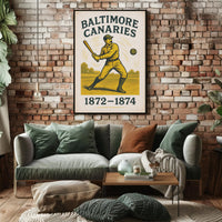 Baltimore Canaries Baseball Poster PosterGoat