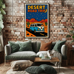Desert Road Trip Adventure Poster