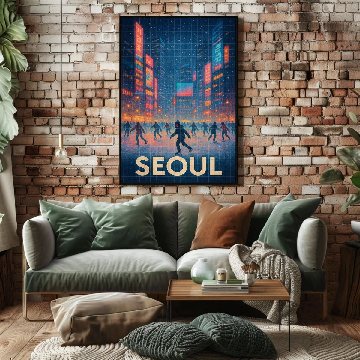 Winter Skating In Seoul Poster