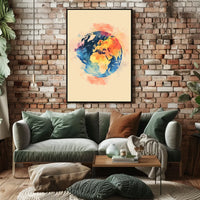 Vibrant Futuristic Cityscape Art Poster