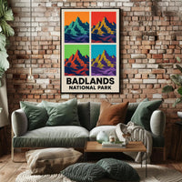 Vibrant Badlands National Park Poster