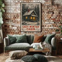 Cozy Winter Cabin Poster