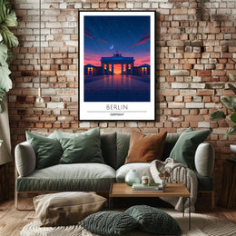 Brandenburg Gate Twilight Serenity Travel Poster