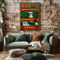 Brazil's Wonders Vintage Travel Poster Art Print