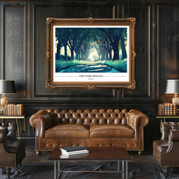 The Dark Hedges: Mystical Pathway Artistic Poster
