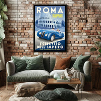 Historic Rome Car Race Poster