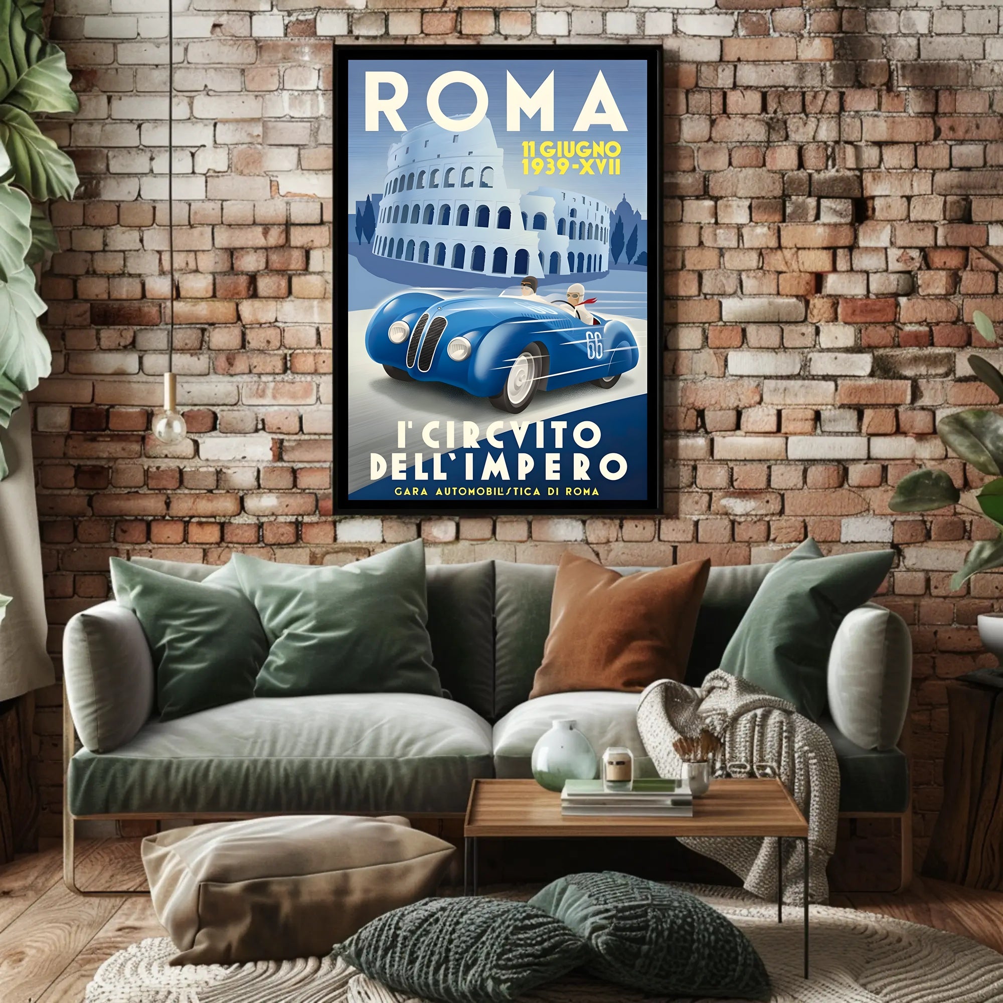 Historic Rome Car Race Poster