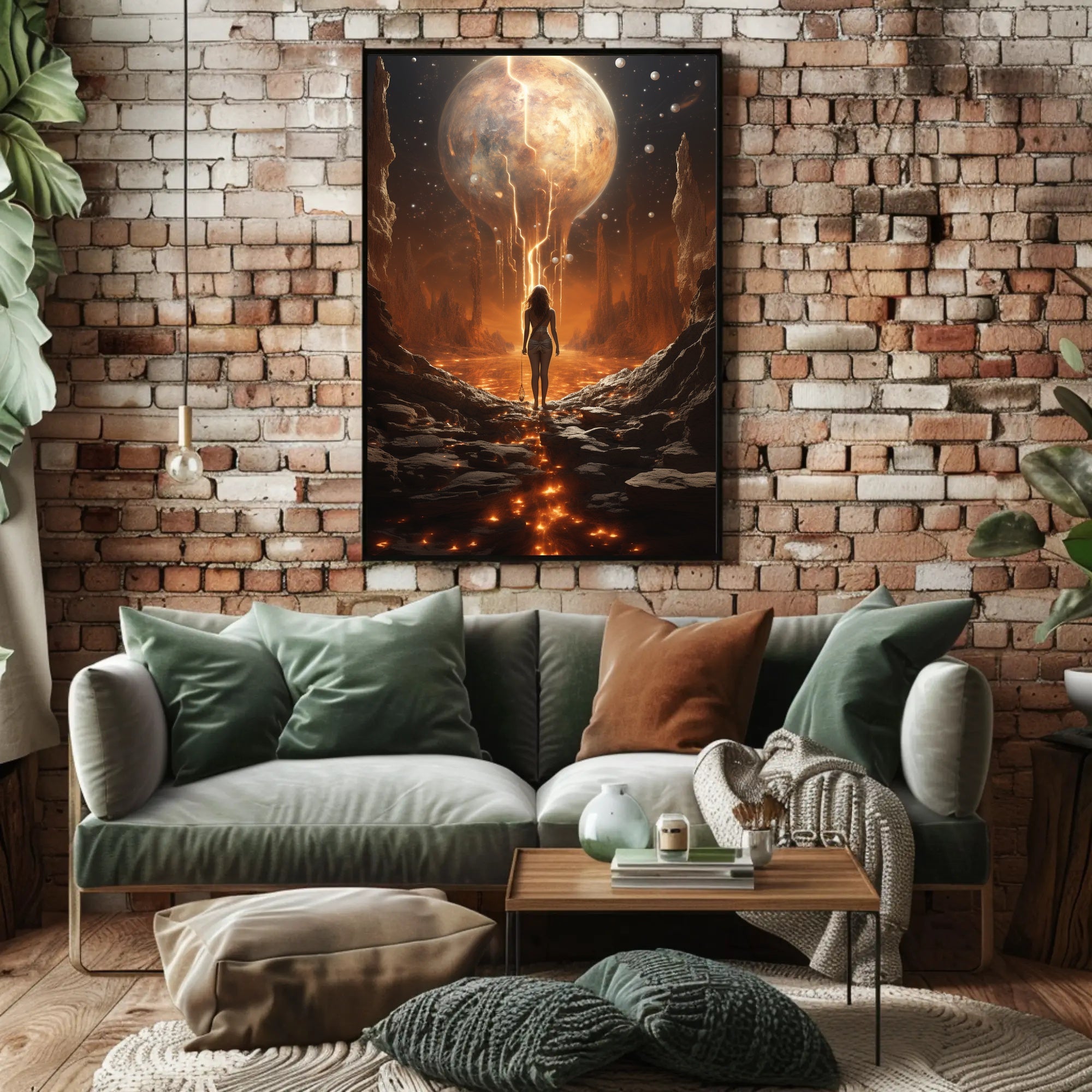 Mystical Realm of Exploration Futuristic Sci-Fi Poster