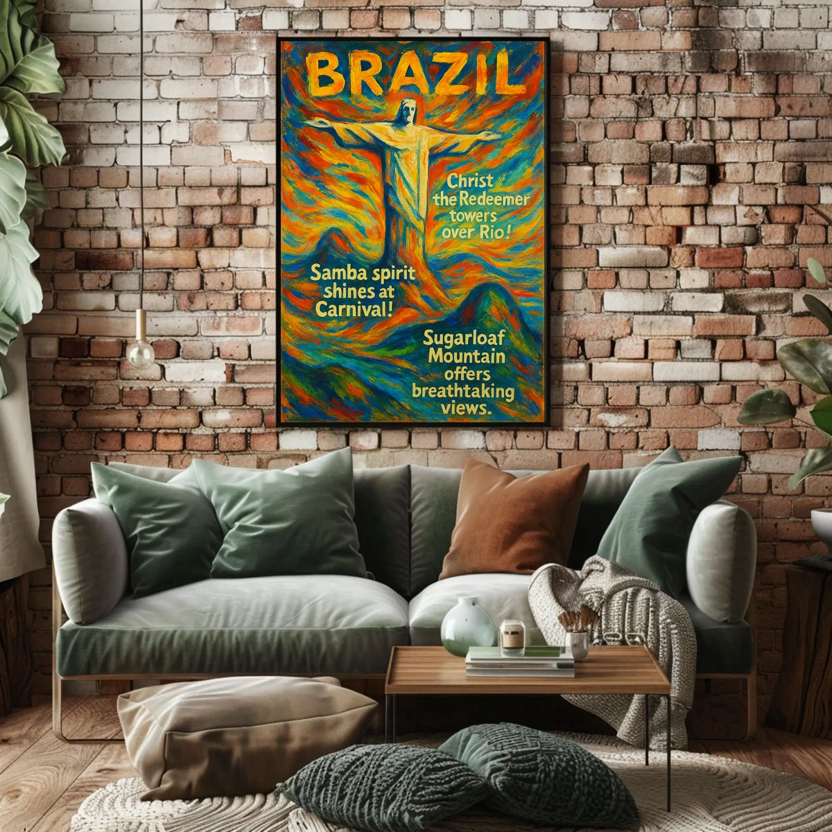 Brazilian Carnival Vibes: Rio Landmarks Art Poster
