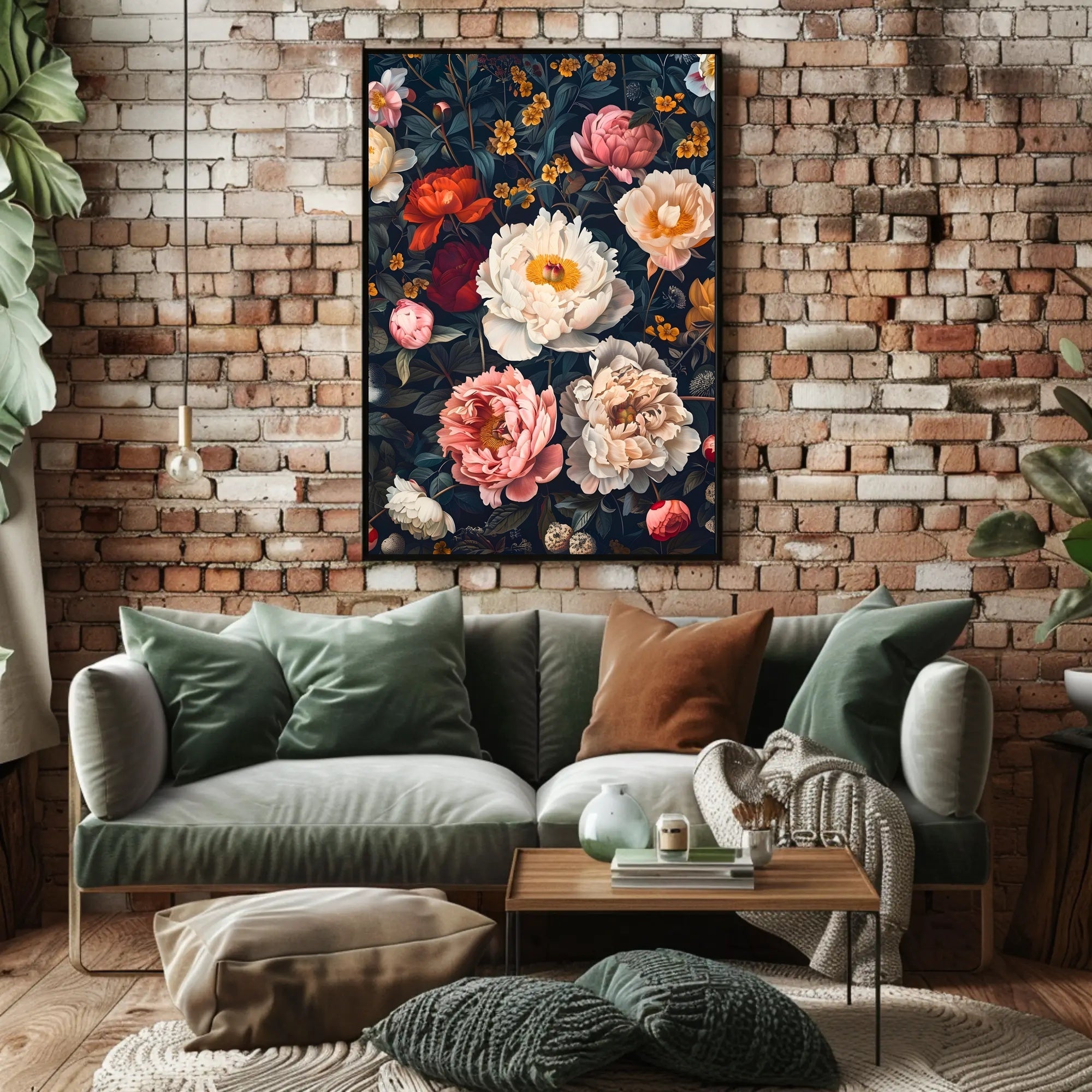 Elegant Floral Composition Print: Abstract or Artistic Poster