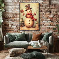 Festive Snowman Delight Poster