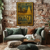 Cleveland Lakefront Glow Poster