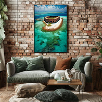 Dry Tortugas Travel Poster Vintage Coastal Wall Art