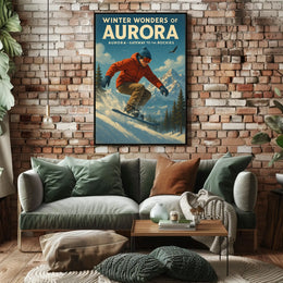 Winter Wonders of Aurora Poster