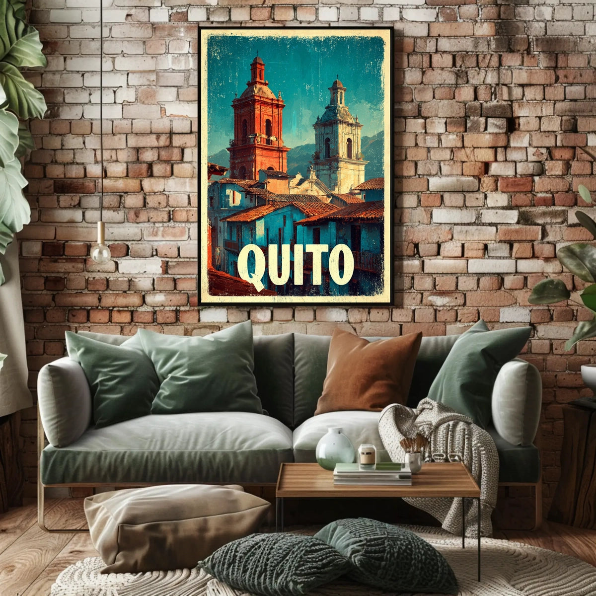 Quito Vintage Cityscape Poster