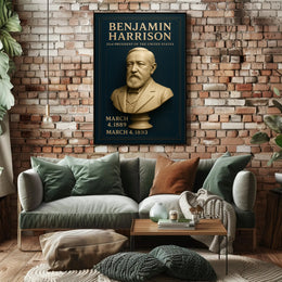 Benjamin Harrison Bust Historical or Presidential Poster PosterGoat