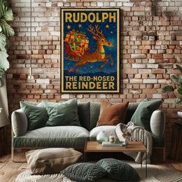 Rudolph Reindeer Poster