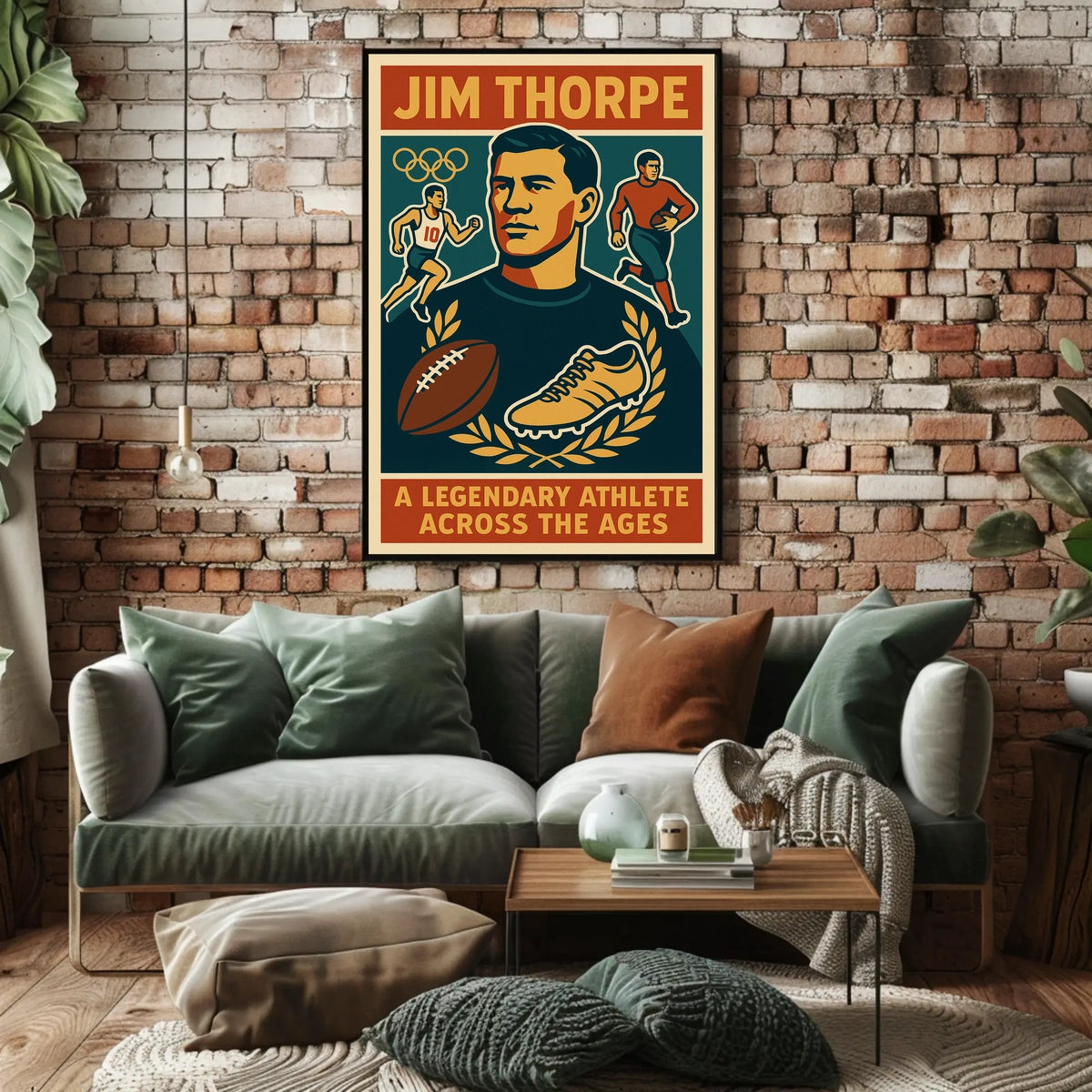 Jim Thorpe Iconic Sports Legend Poster