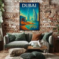 Dubai Cityscape Poster For Home Decor And Travel Lovers