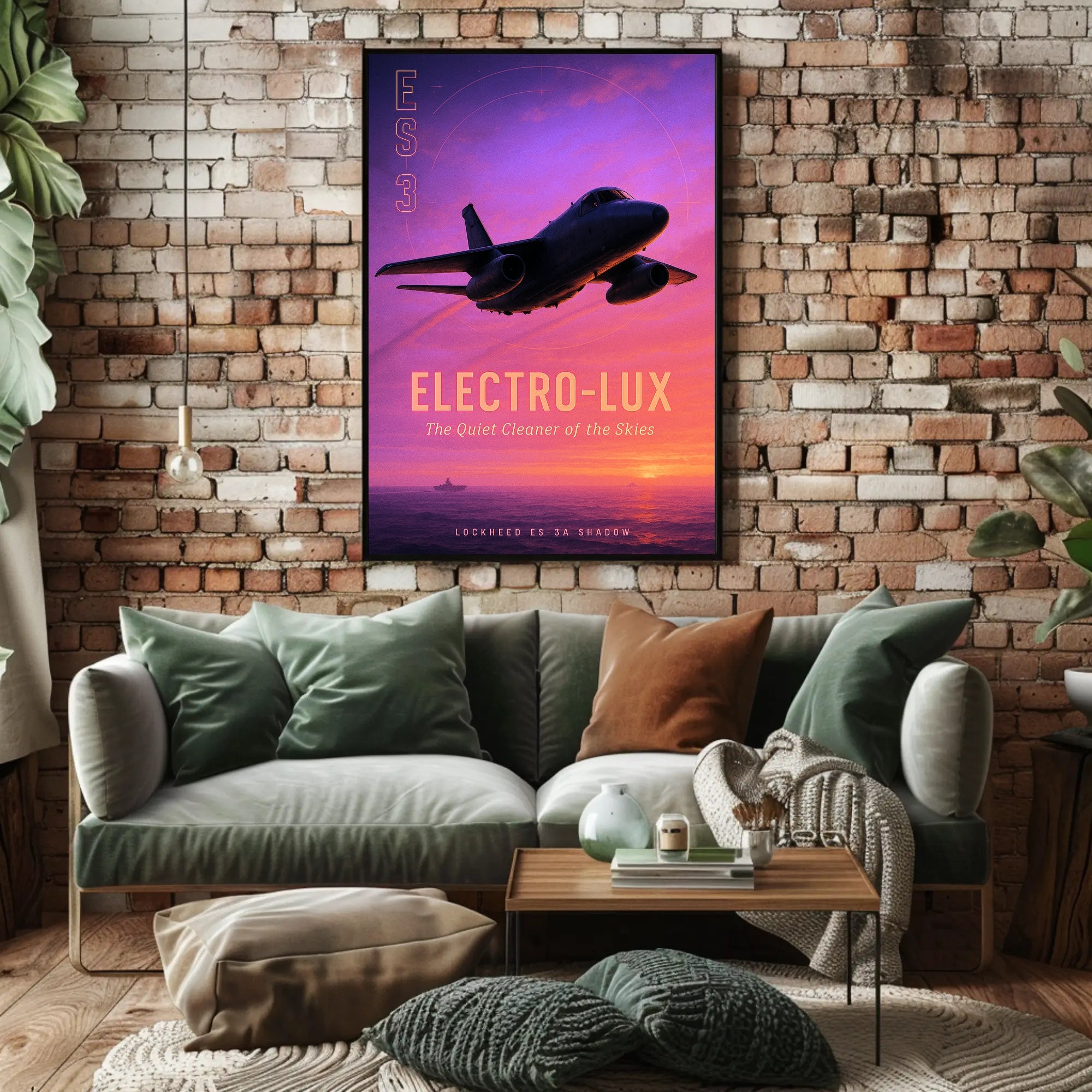 Lockheed ES-3A Shadow Electro-Lux Poster PosterGoat