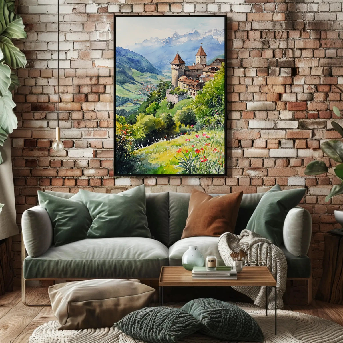 Liechtenstein Vaduz Castle Hilltop View Poster