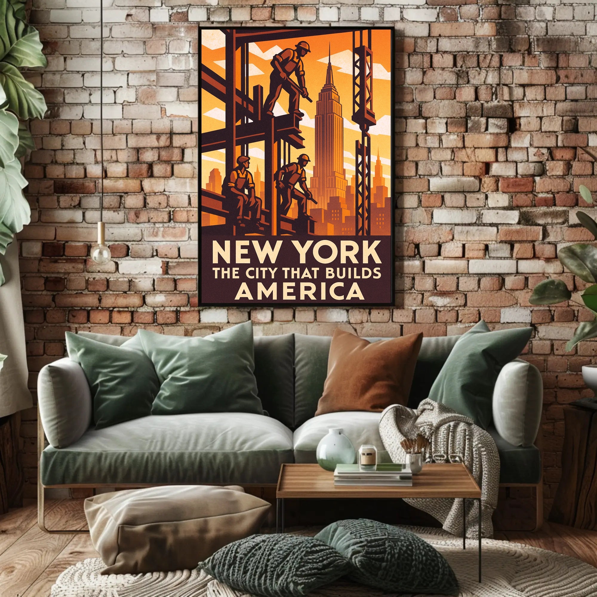 New York The City That Builds America Poster PosterGoat