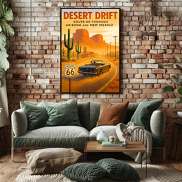 Desert Drift Route 66 Adventure Poster