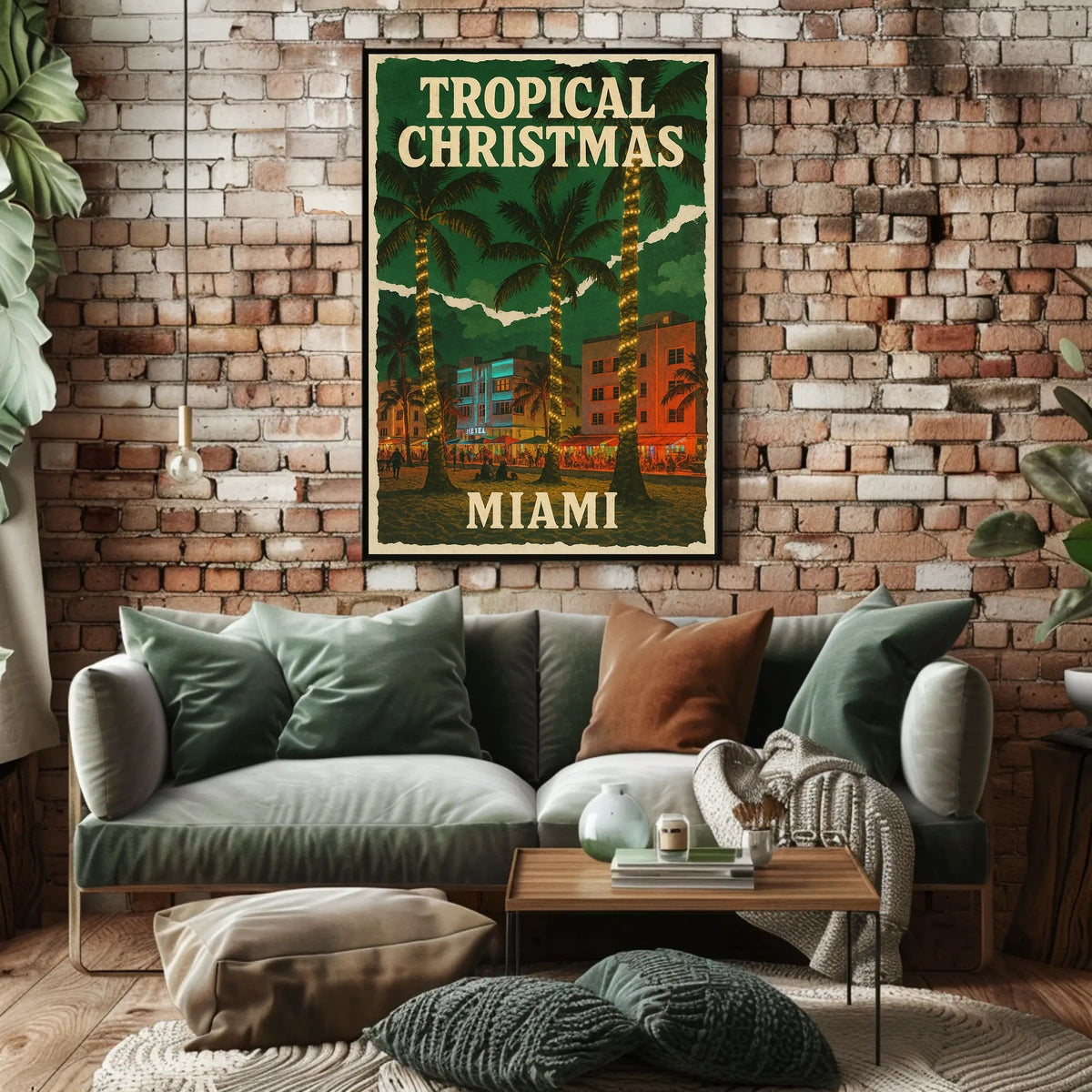 Tropical Christmas in Miami Poster