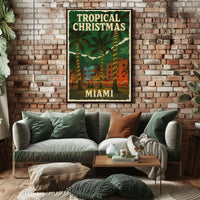 Tropical Christmas in Miami Poster